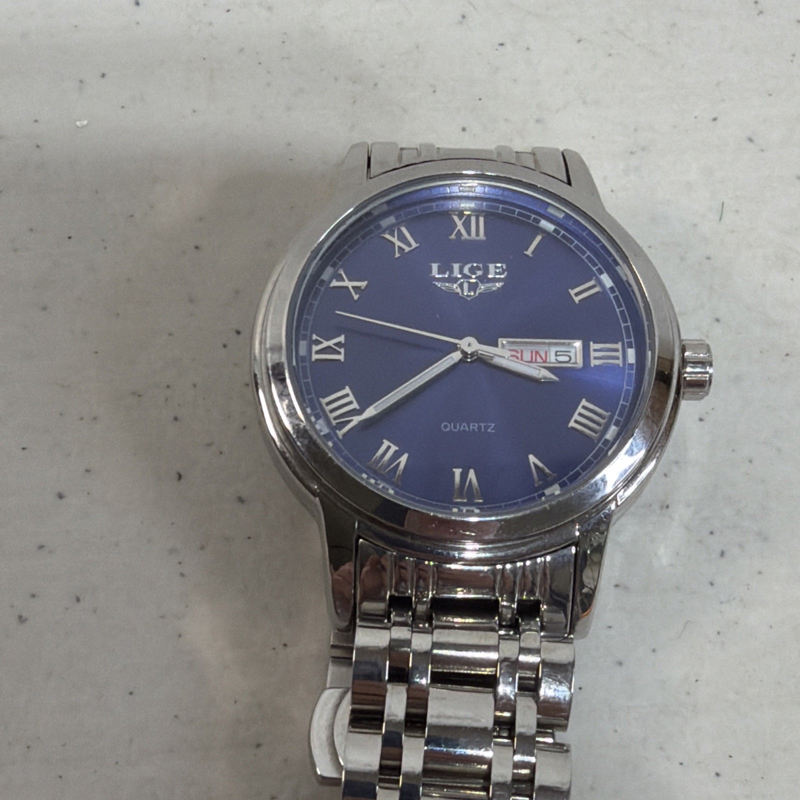 Lige 1853 Dream Men’s Watch Water Resistent Stainless Day And Date New Battery