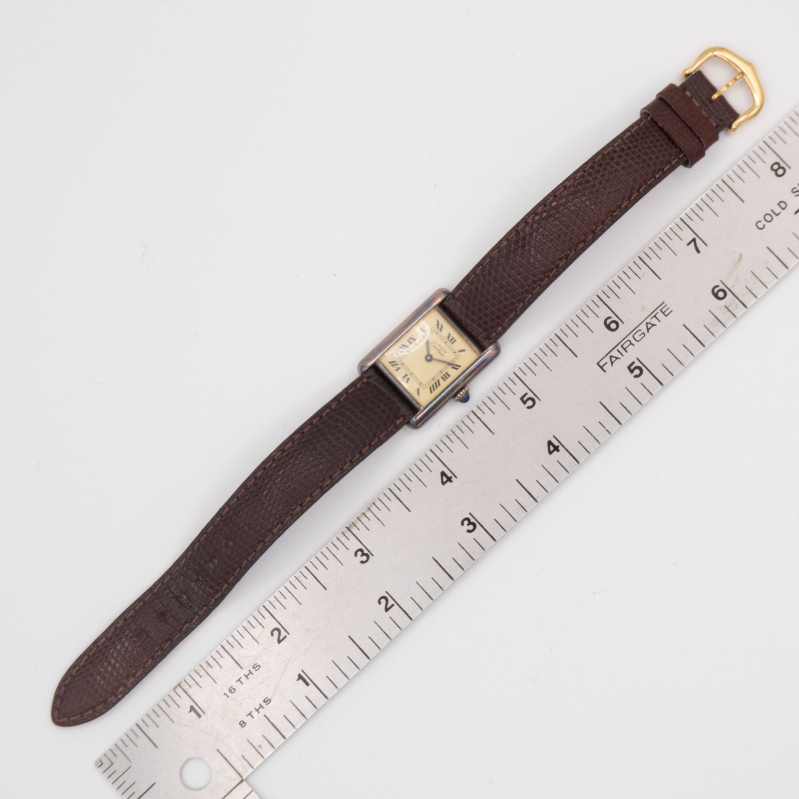 Cartier Must de Cartier Ladies’ Vermeil Tank Mechanical Wristwatch – Keeps Time