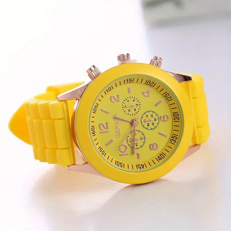 Kids Silicone Rubber Jelly Colors Wrist Watch Rainbow Watch Children Boys Girls