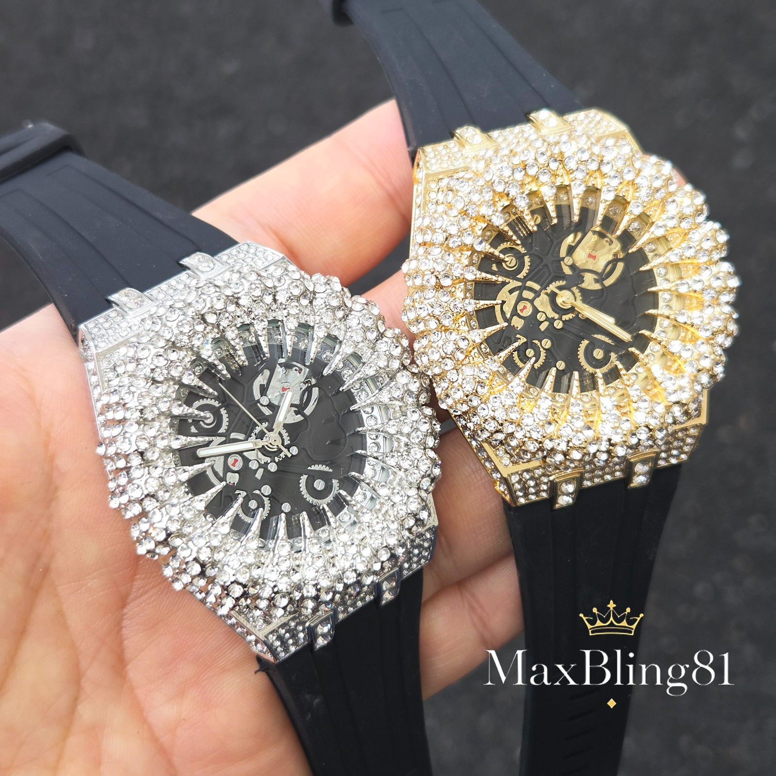 MEN’S SILICONE BAND MONSTER TEETH WATCH LUXURY UNIQUE URBAN DESIGN FASHIONABLE