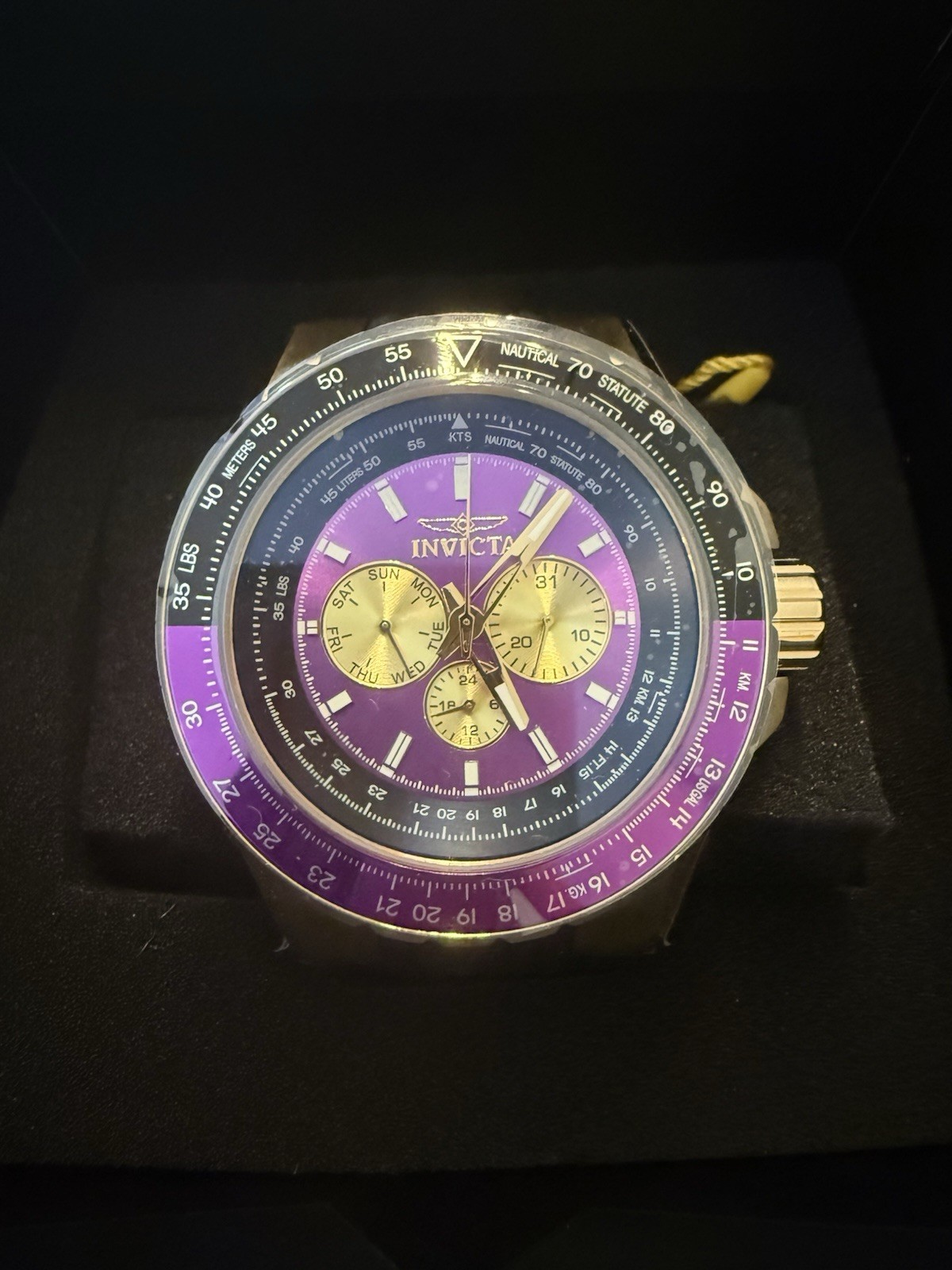 Invicta Aviator Quartz Purple Dial Men’s Watch (44613)