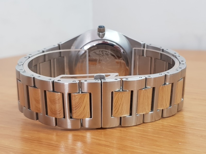 Mens Ultra Slim Steel & Ceramic Bering Minimalist Dress Date Watch 32339-707