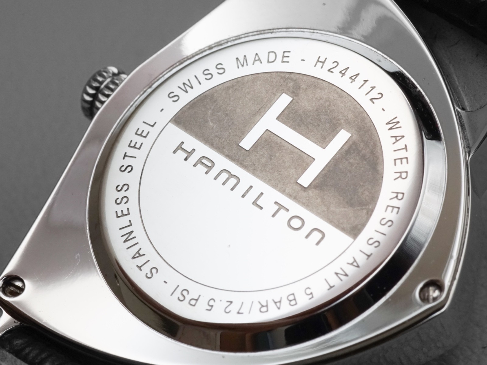 Hamilton Ventura H244112 Quartz Men’s Watch 32mm Black Dial with Box Paper