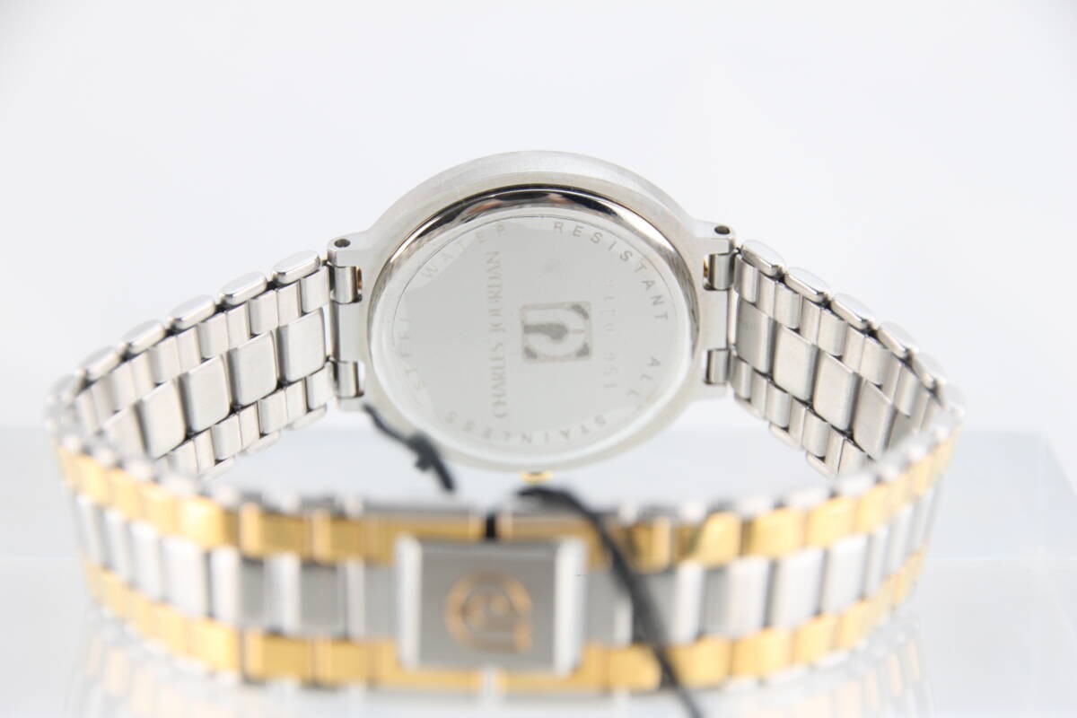 Charles Jourdan Date Combination Color Roman Dial Quartz Men’s Watch with Box an