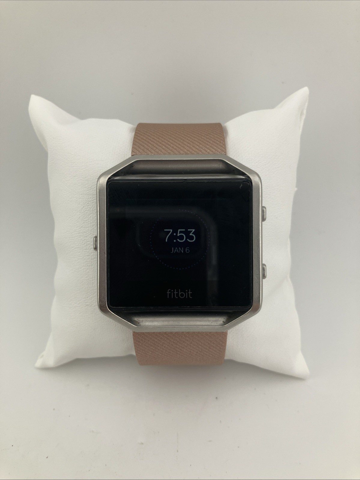 Fitbit Blaze FB502 40mm Smart Watch Silver/Rose Gold Tone w/ Charger Tested/Runs