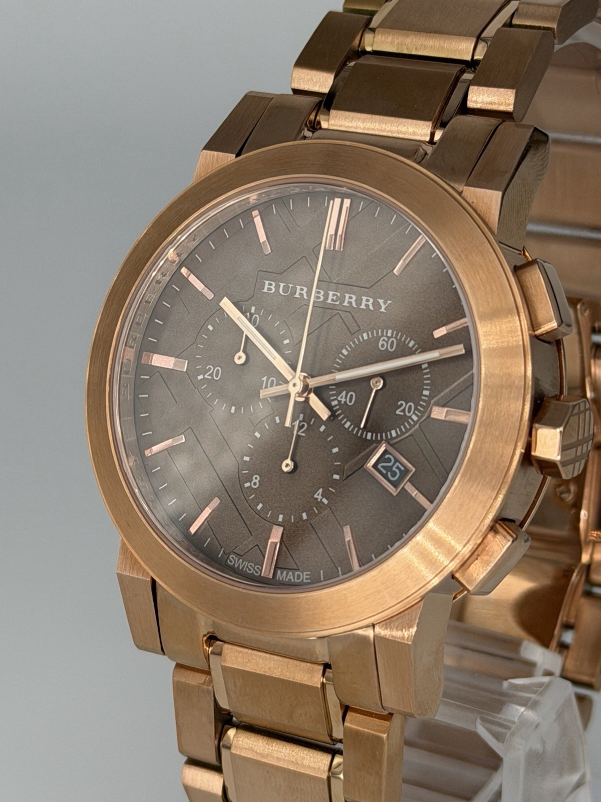 BURBERRY The City BU9353 Classic Chronograph 42mm Rose Gold Unisex Wristwatch