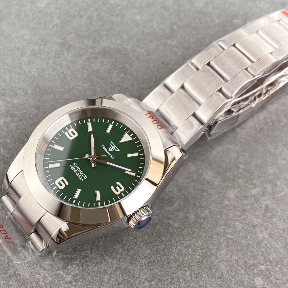 36mm/39mm Yellow Green Polished Bezel Sapphire NH35 PT5000 Automatic Men Watches