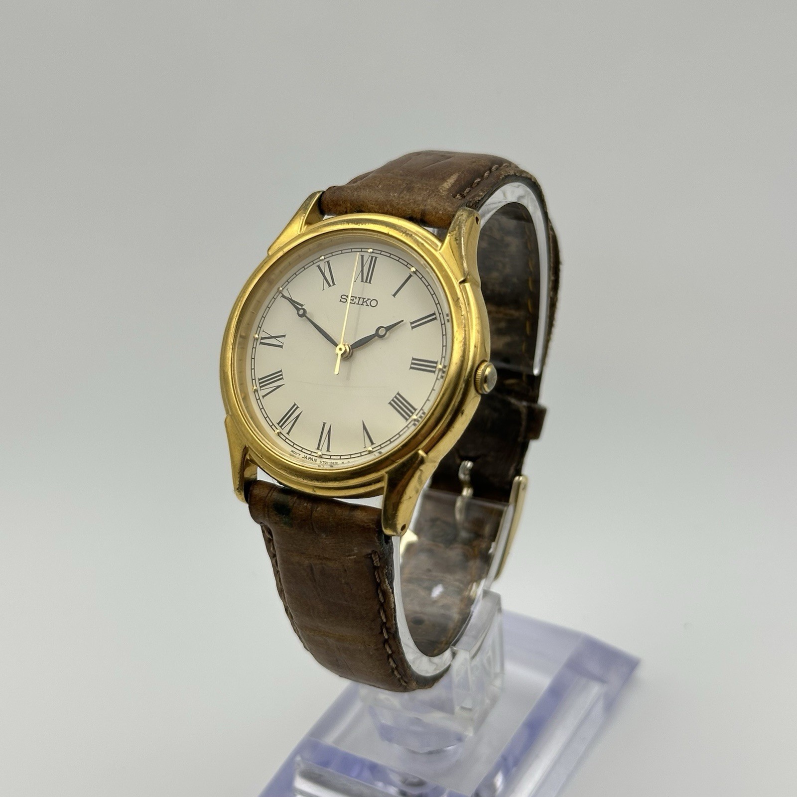 Vintage Seiko SQ Quartz 7N42-7011 Men’s Wristwatch Two Tone Dress Watch
