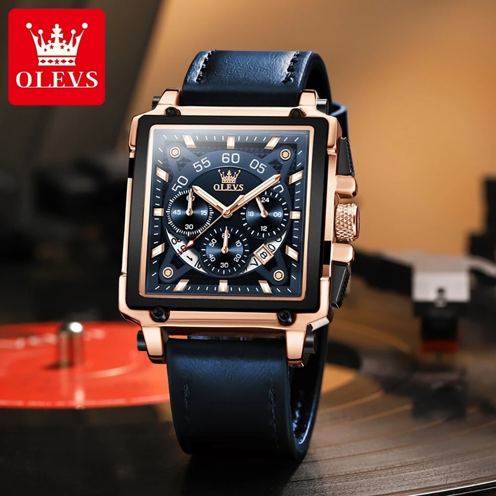 Waterproof Quartz Luminous Business Luxury OLEVS Men’s Men Watch Date Strap