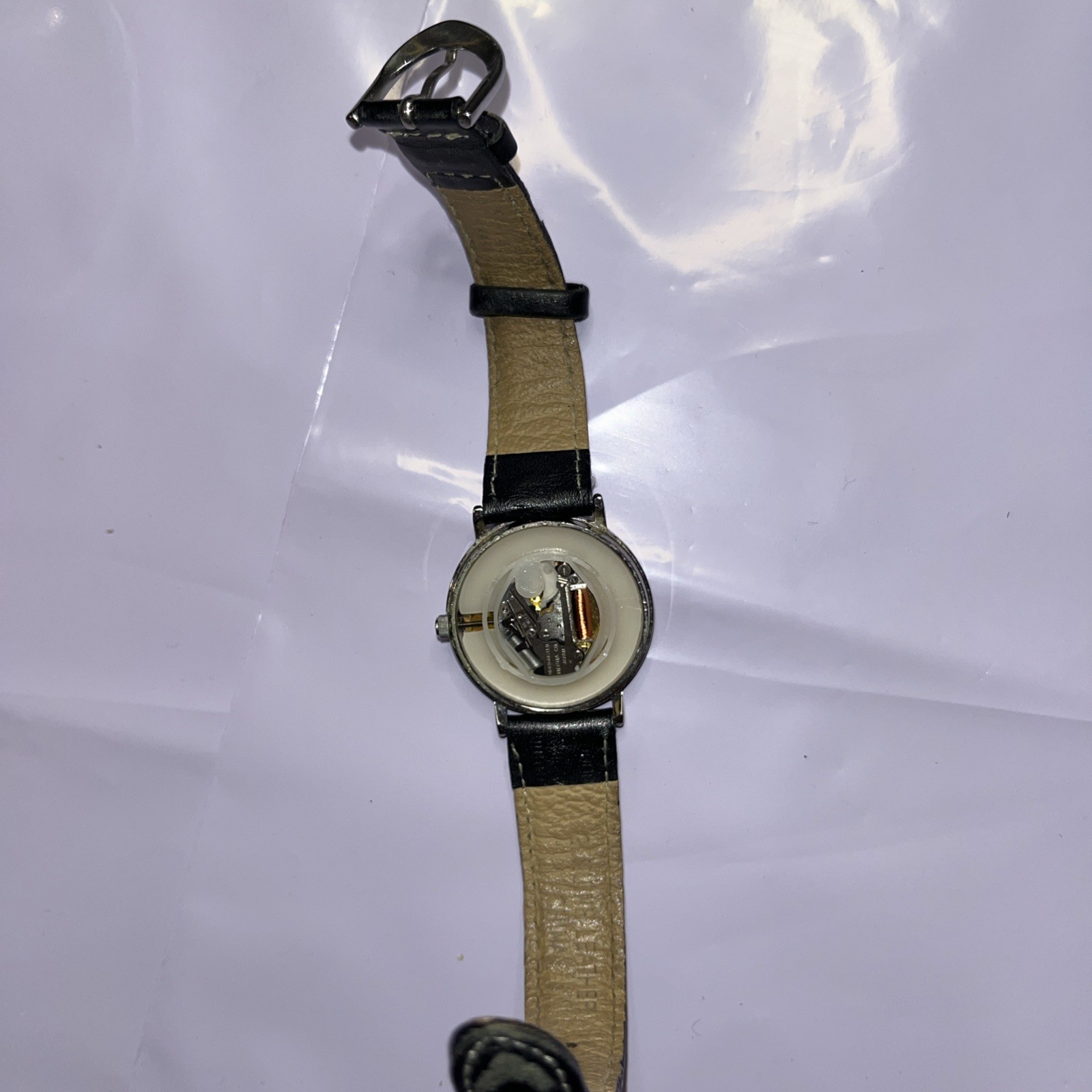 Vintage Betty Boop Watch Women 2004 Silver Tone Leather 31mm New Battery
