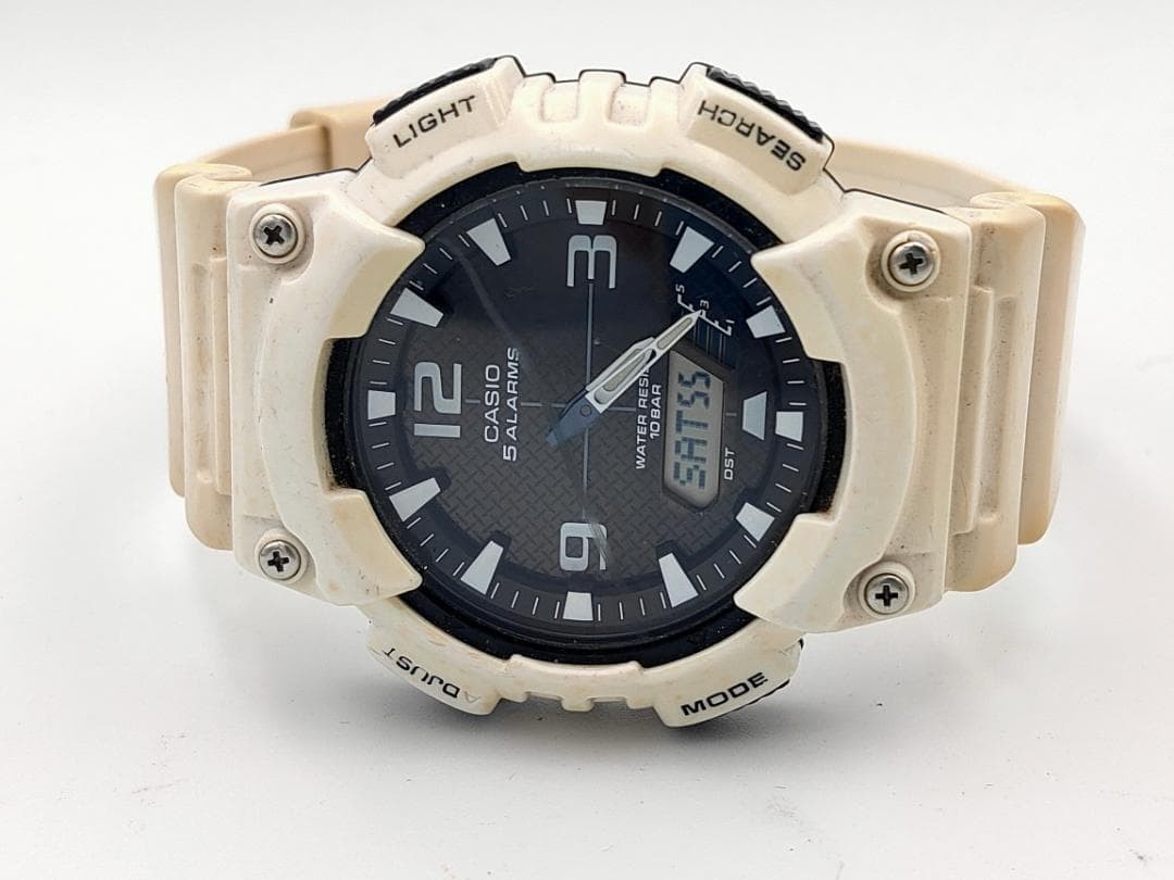 Casio AQ-S810W Tough Solar Ana-Digi 5 Alarms Dead battery |