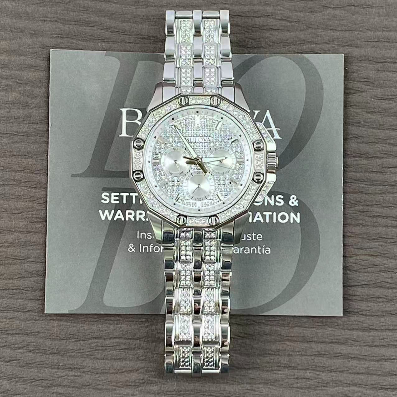 Bulova Octava 96C134 Men’s Quartz Watch Silver Stainless Steel New With Box