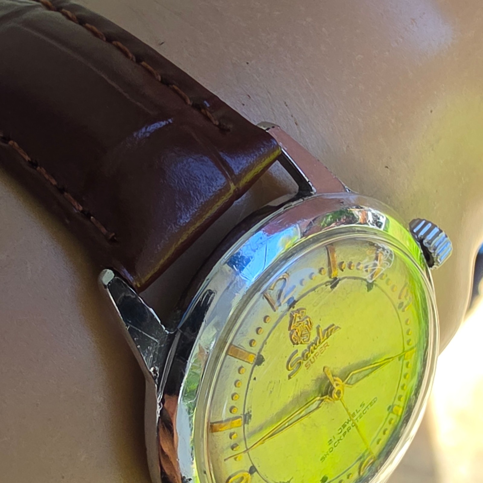 Vintage SANDOZ SUPER men’s manual wind watch 21Jewels swiss made 1960s