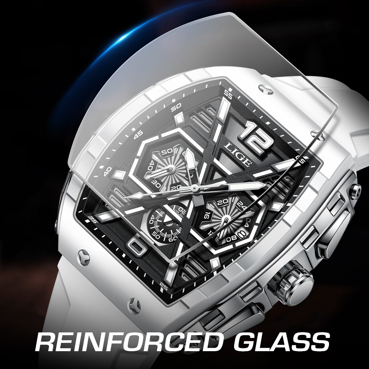 Mens Army Military Big Watch Quartz Date Chronograph Waterproof Sport Wristwatch