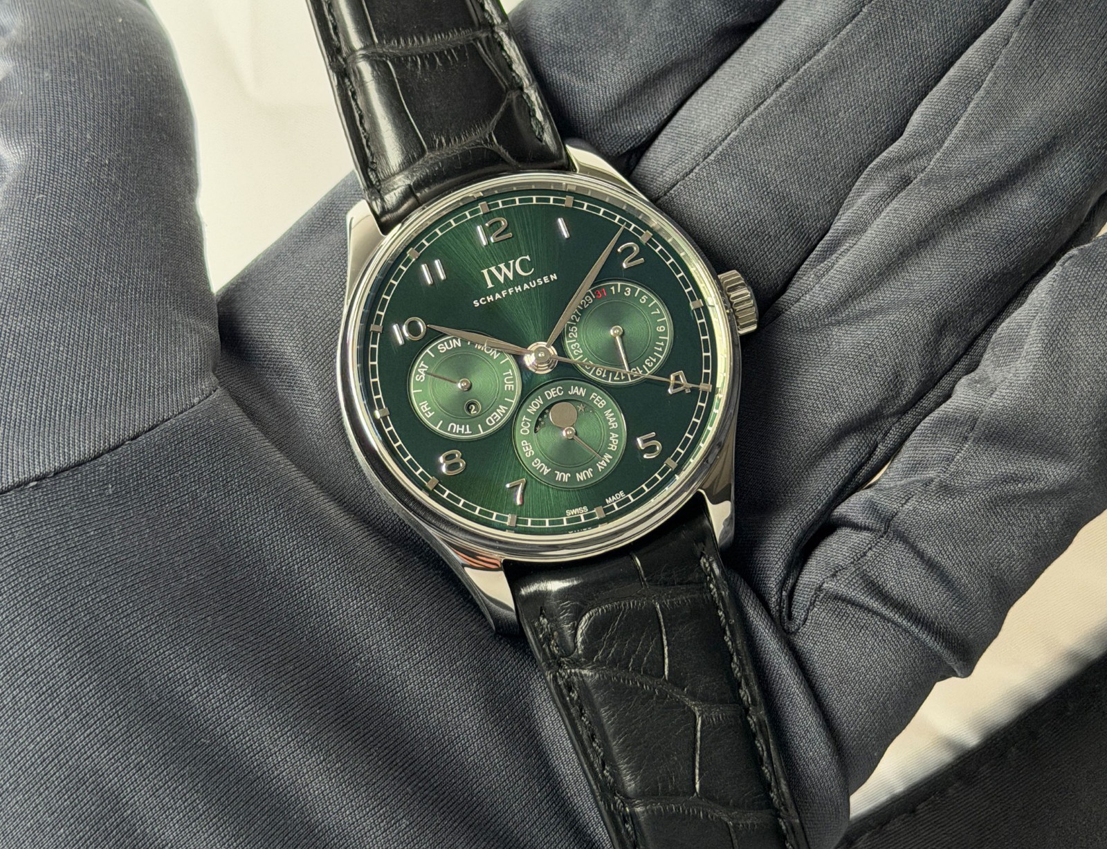 IWC Portuguese 42mm Perpetual Calendar Green Dial IW344207 – 2023