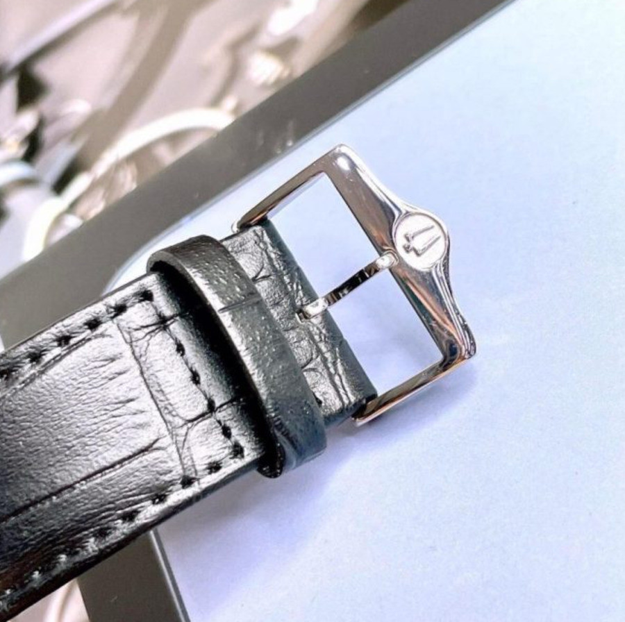 Bulova Gray Dial 96B158 Precisionist Silver Tone Black Leather Band Men’s Watch