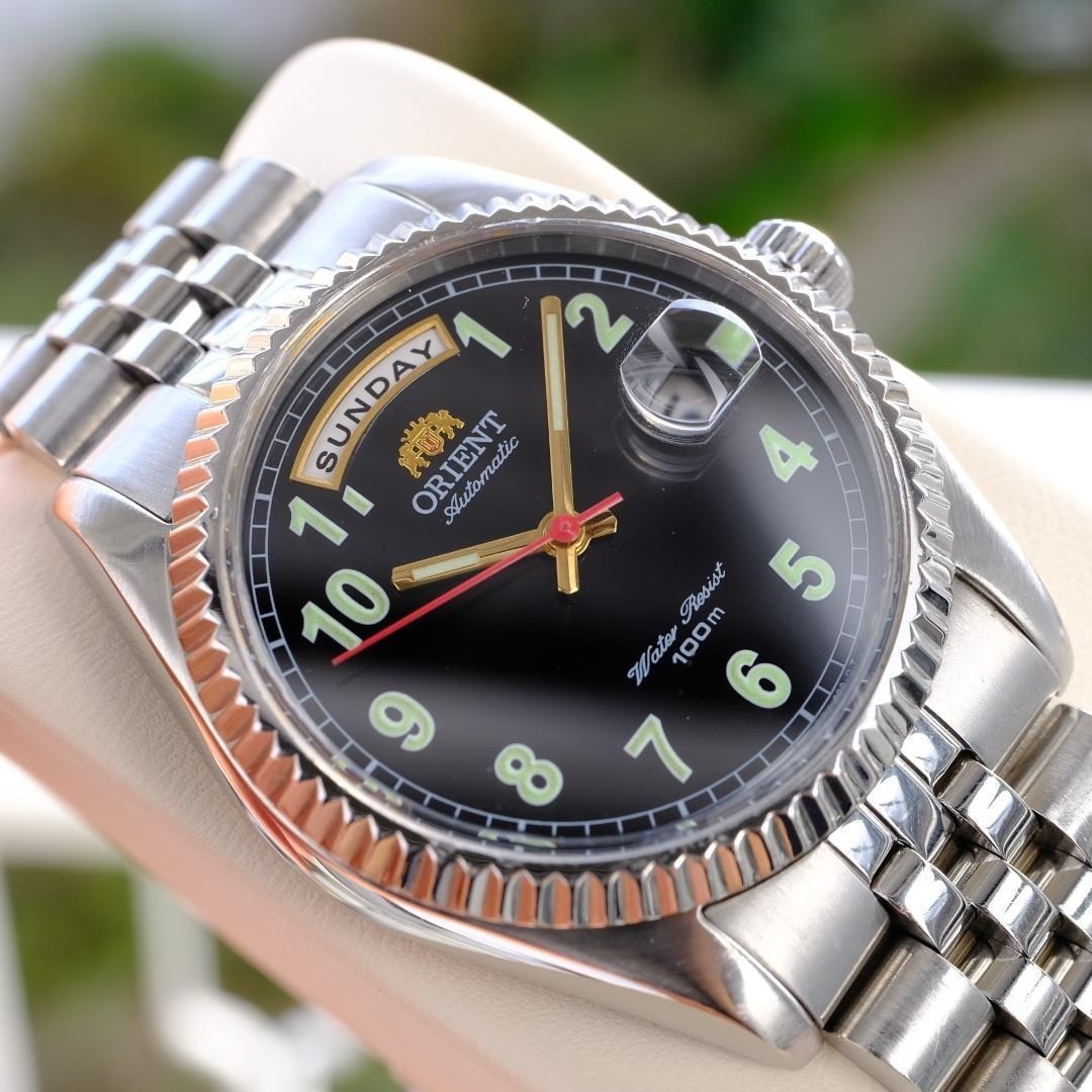 ORIENT PRESIDENT DAY DATE AUTOMATIC WATCH OVERHAULED RARE VINTAGE MODEL