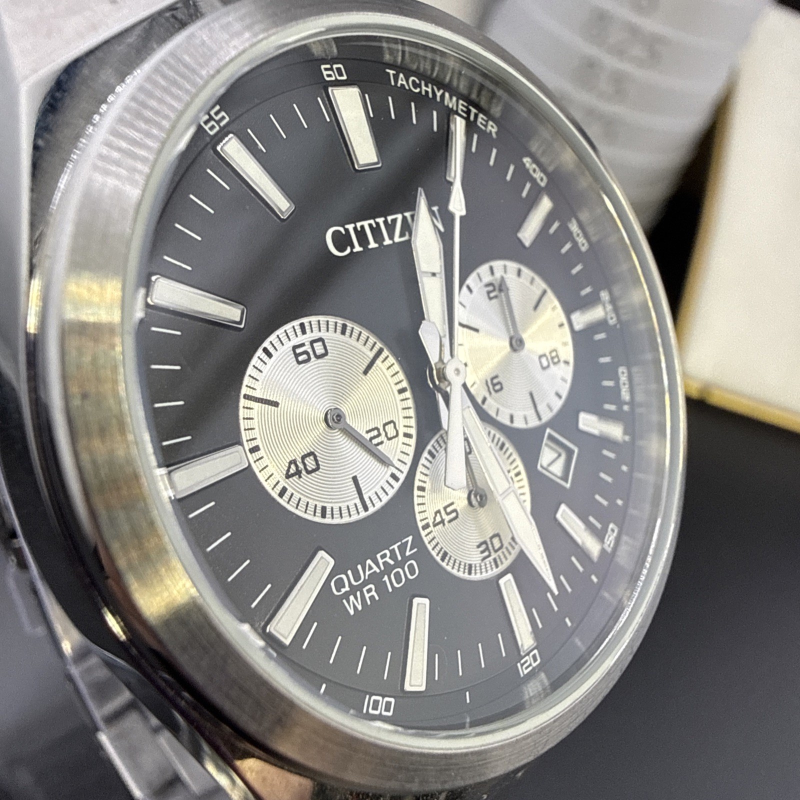 Men’s Citizen Gents AN8170-59E Stainless Steel 43mm Chronograph Watch 100M H2O