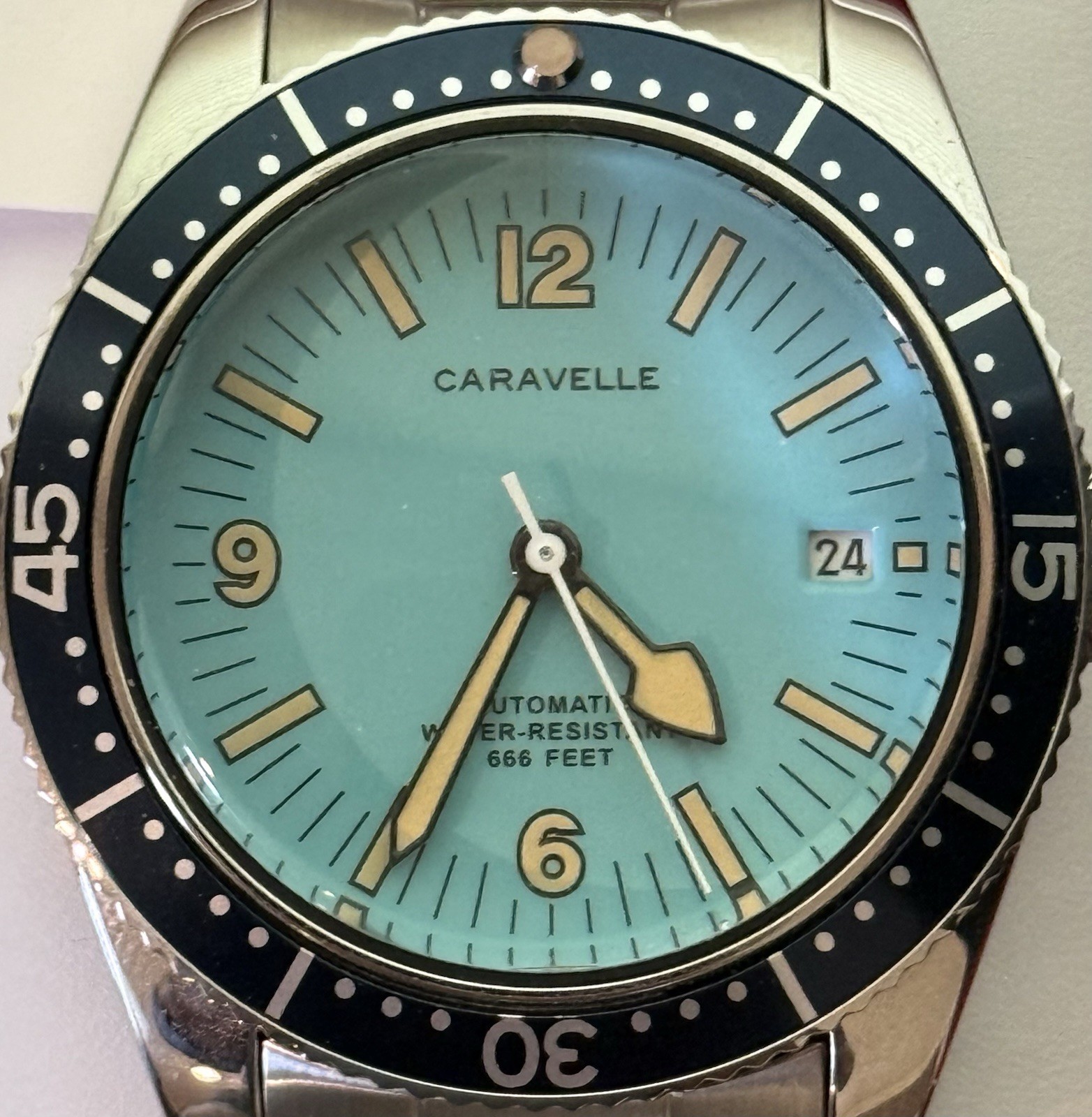 Caravelle Sea Hunter Devil Diver by Bulova Reissue, Blue 43B178, Bracelet Unworn
