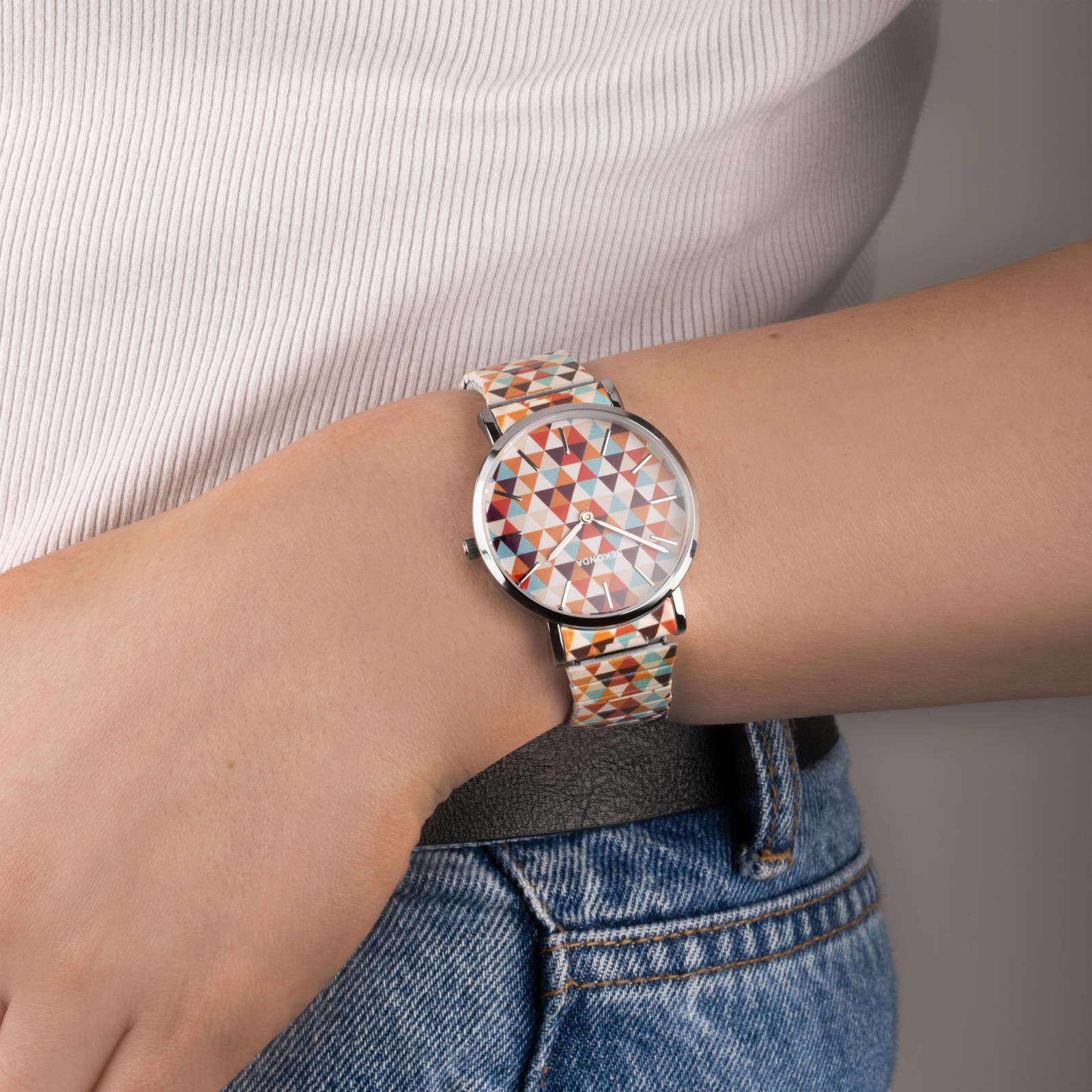 Sekonda Maxima 36mm Womens Round Watch with Multicolour Expanding Bracelet