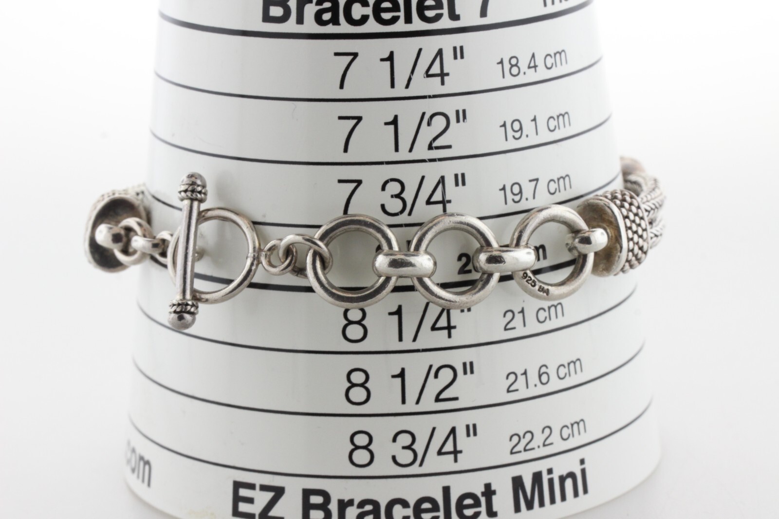 Suarti Bali BA Indonesia Sterling Silver 925 Braided Wheat Chain Watch 6.5″-8.5″