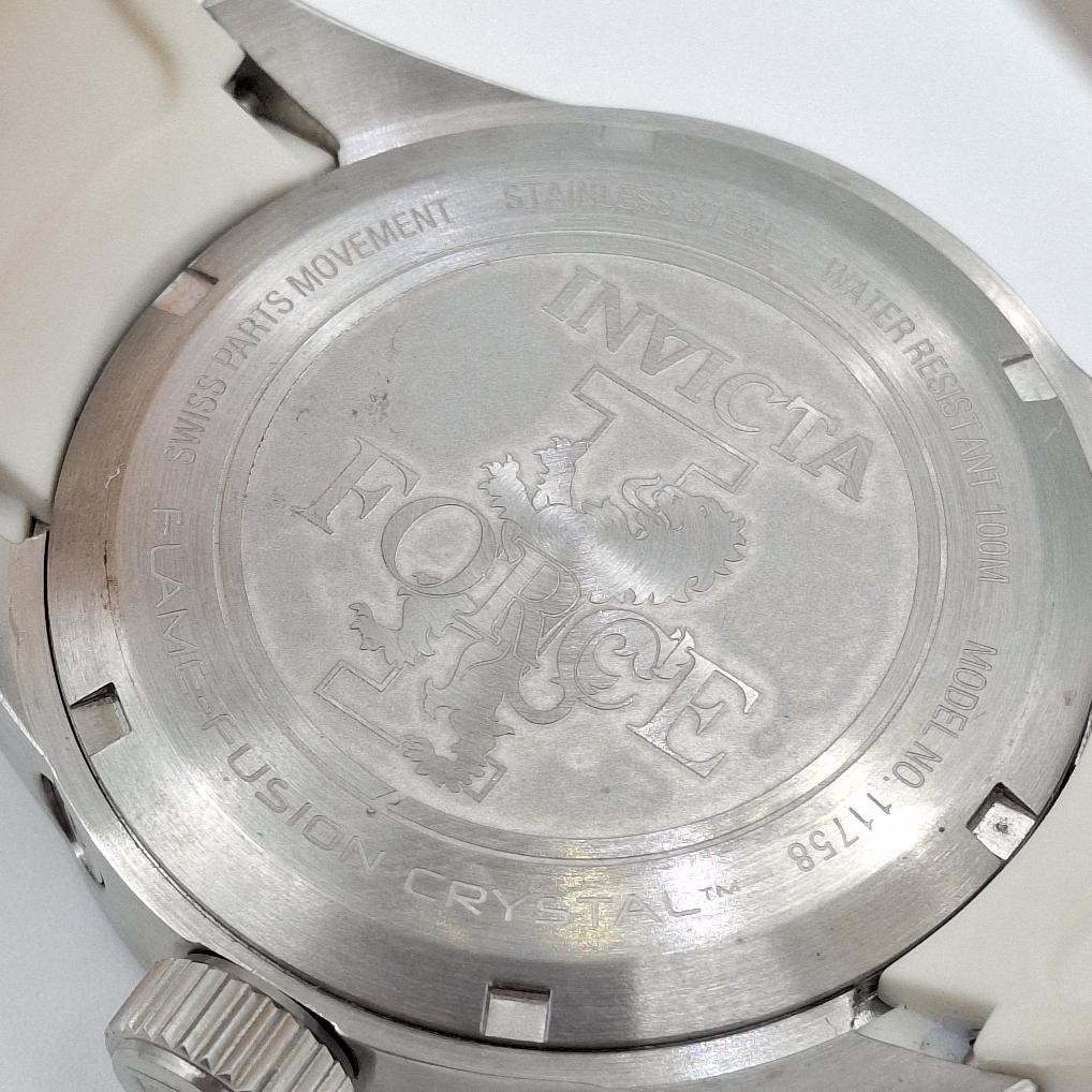 Invicta 11758 I Force White Gray & Orange Men’s 42mm Swiss Quartz Day Date Watch