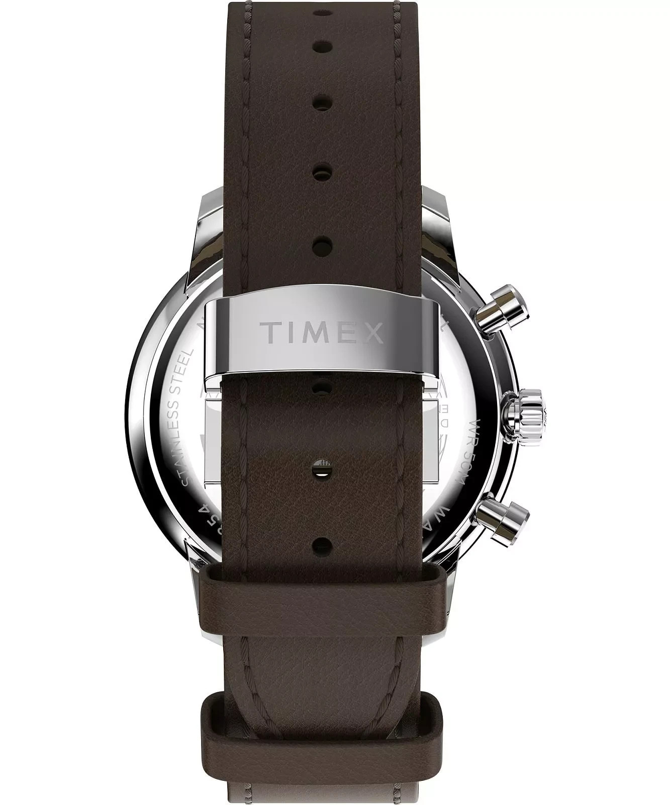 Timex Waterbury Metropolitan Chronograph Cream Dial Men Leather Watch TW2Y23500