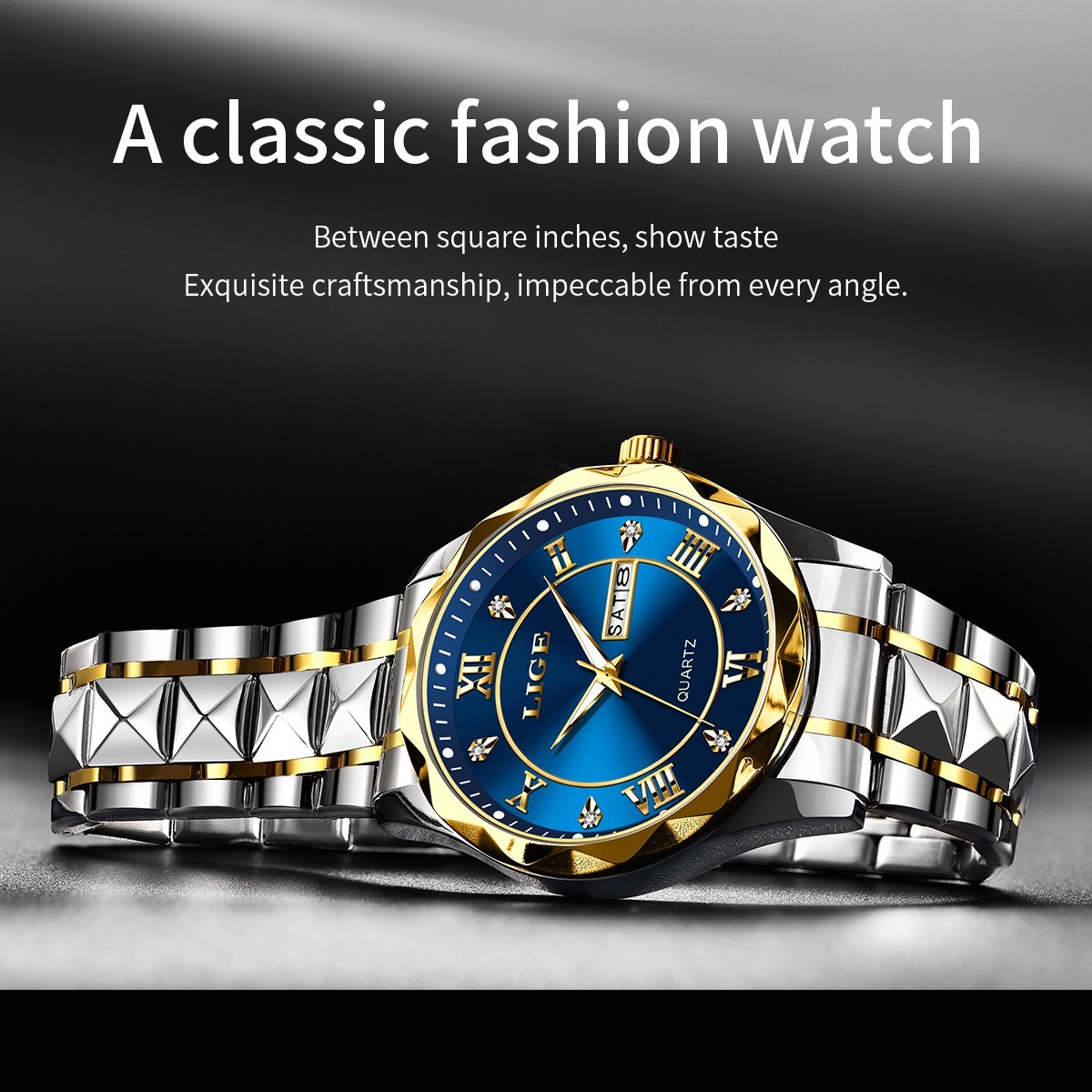 LIGE Men Watch Brand Luminous Steel Wristwatch Business Male Quartz Date Watches