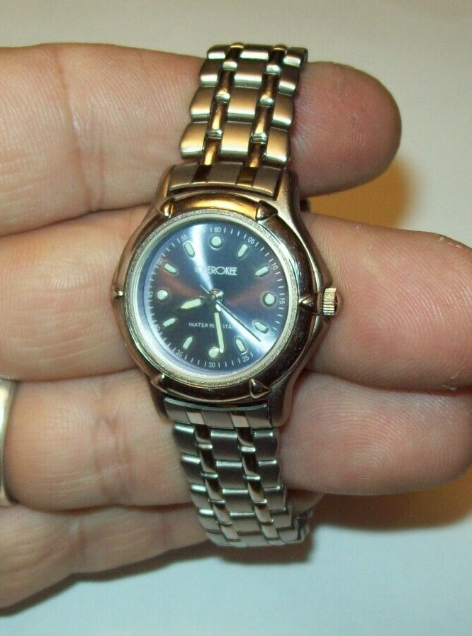 Cherokee Ladies Watch New Light Purple Dial Easy Read Runs Great 6.25″ to 6.75″