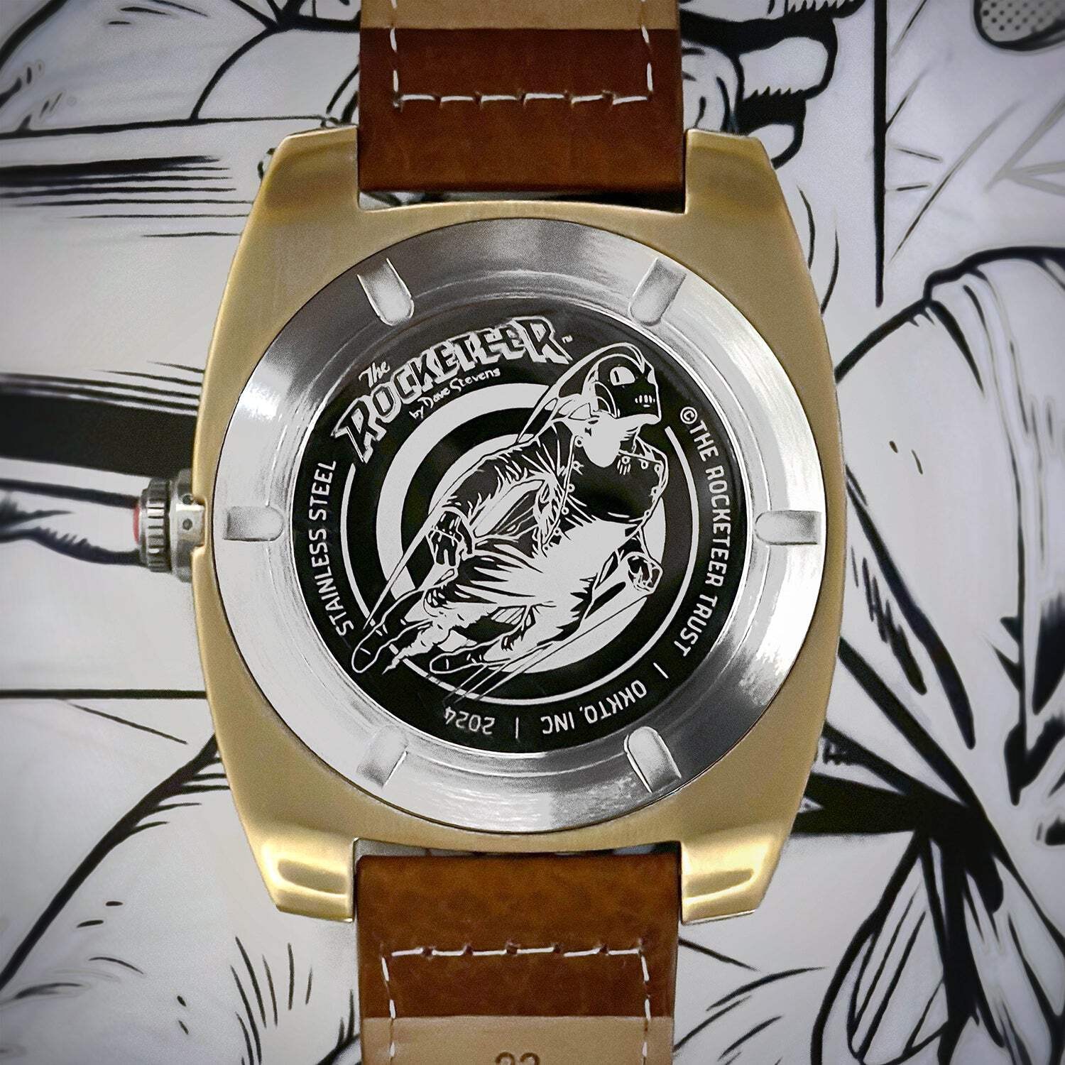 The Rocketeer “First Flight” Watch – Gold or Silver Limited Edition by Okkto