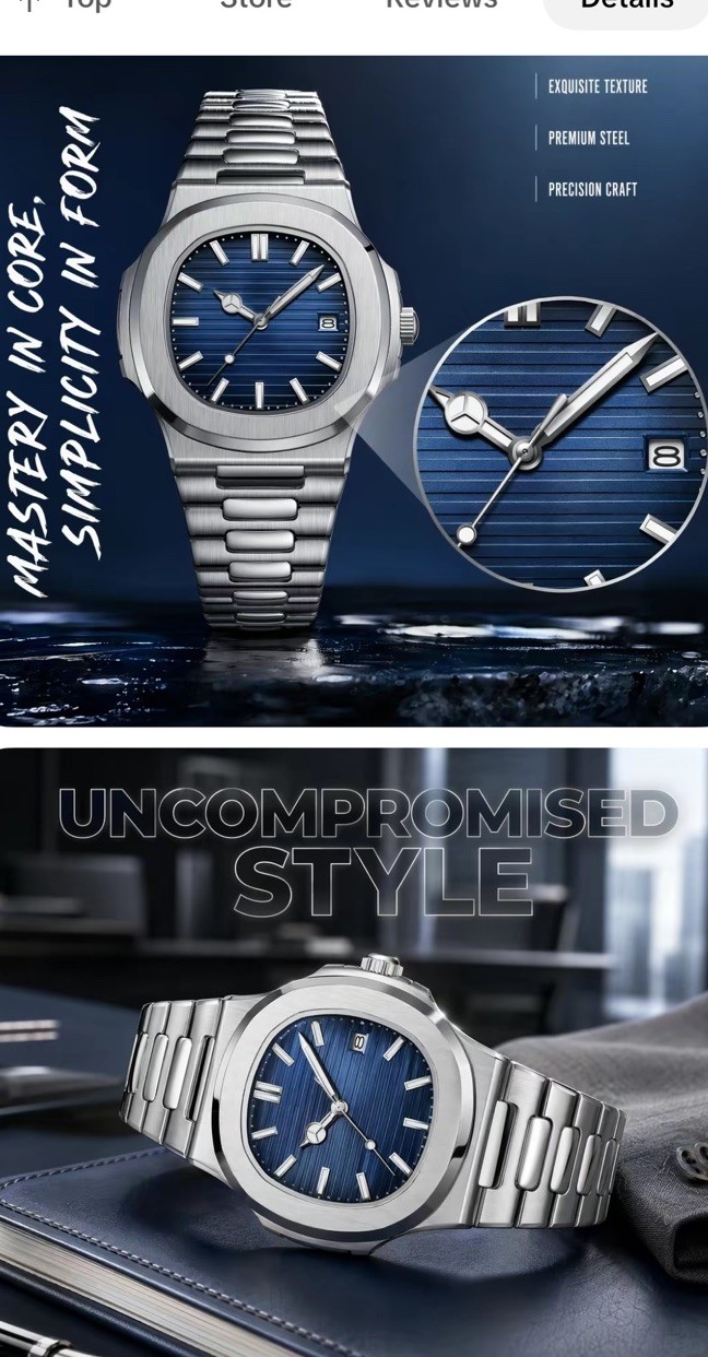Poedagar Analog Watch Blue Dial, Silver Stainless Steel Bracelet, Box
