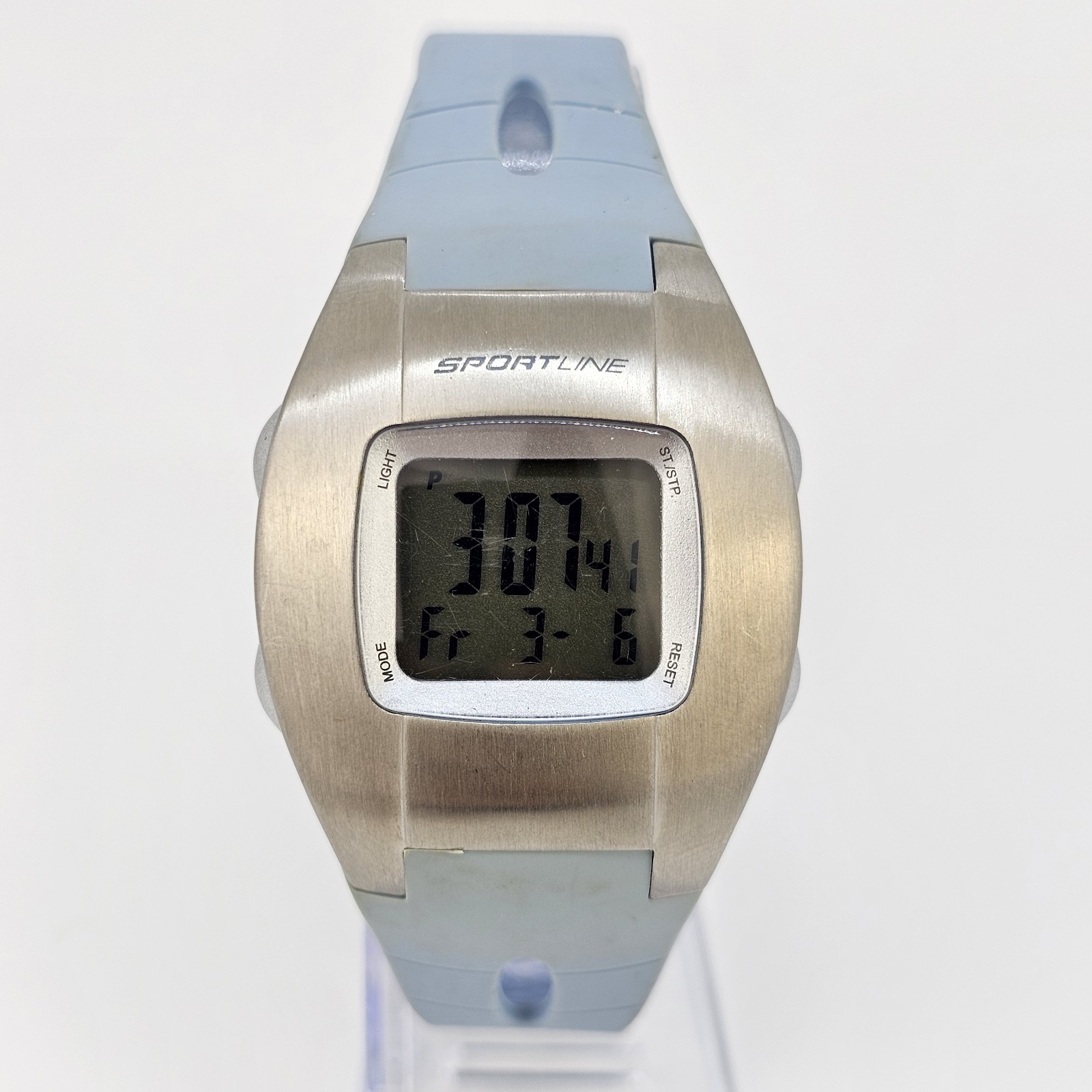 Sportline Heart Rate Women’s Watch 35MM Gray Plastic Bands New Battery