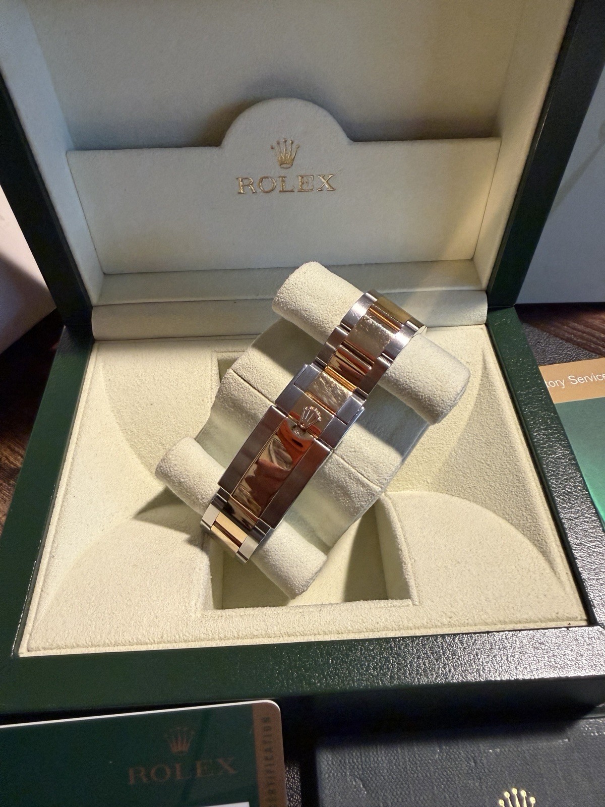 Rolex GMT-Master II Ceramic 116713LN Two Tone Yellow Gold Steel Box Papers