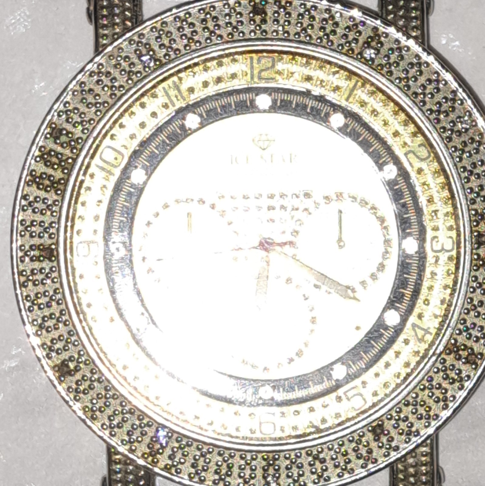 ICE STAR Quartz Analog Water Resistant Watch Lot Purple Rubber & Black Leather
