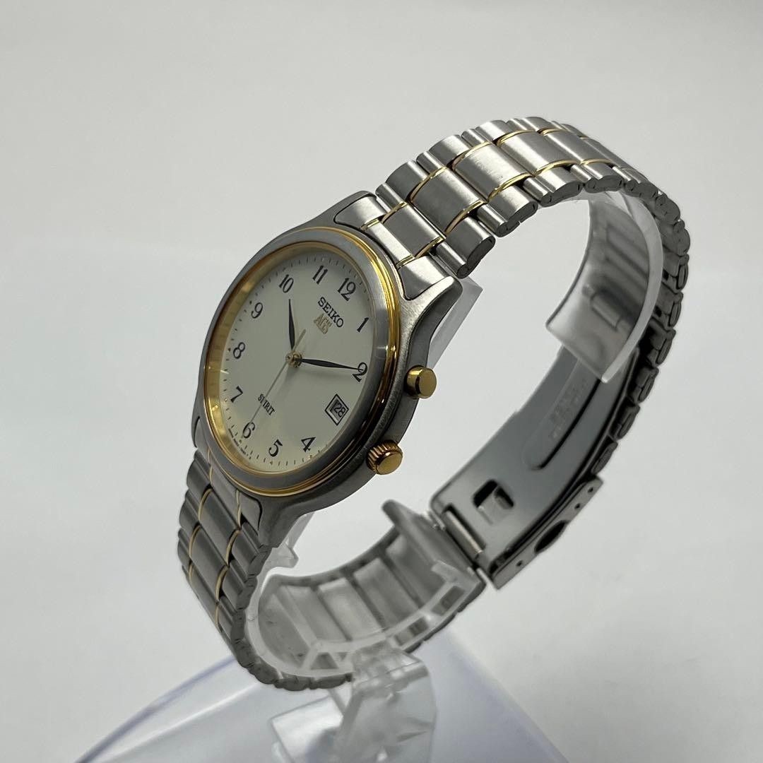 SEIKO AGS 5M22 7A40 Date White Dial Automatic Self Powered