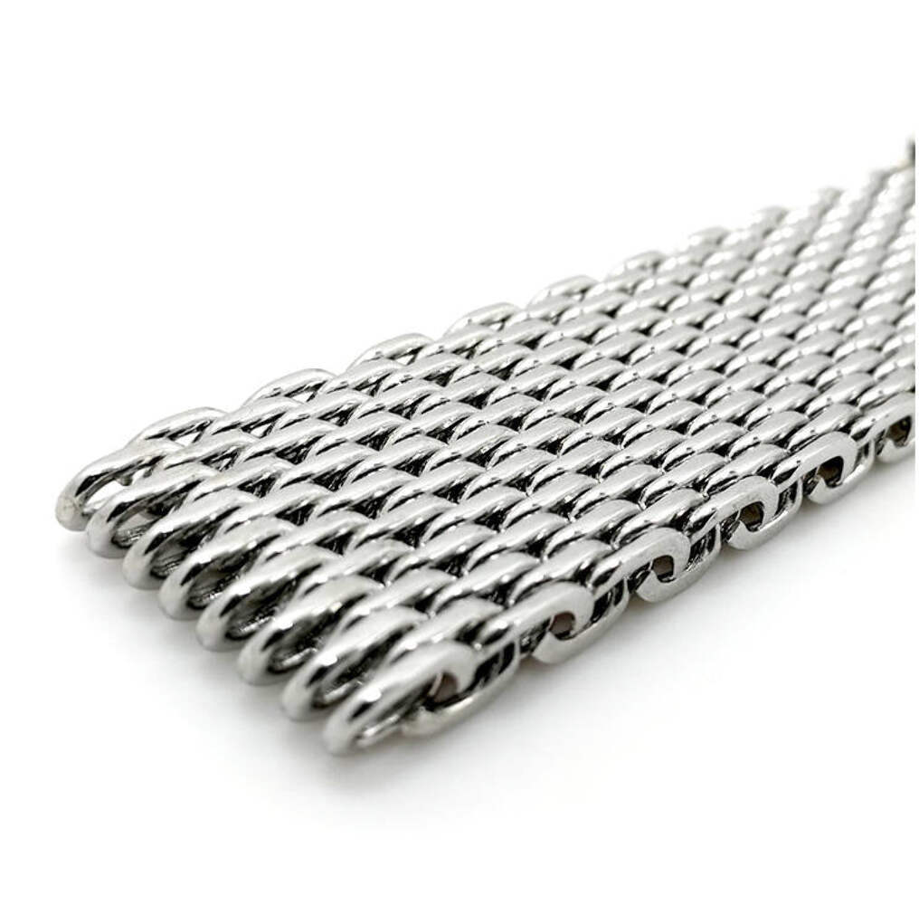 Stainless Steel Shark Mesh Bracelet Watch Band Strap Double Locking Clasp #5030