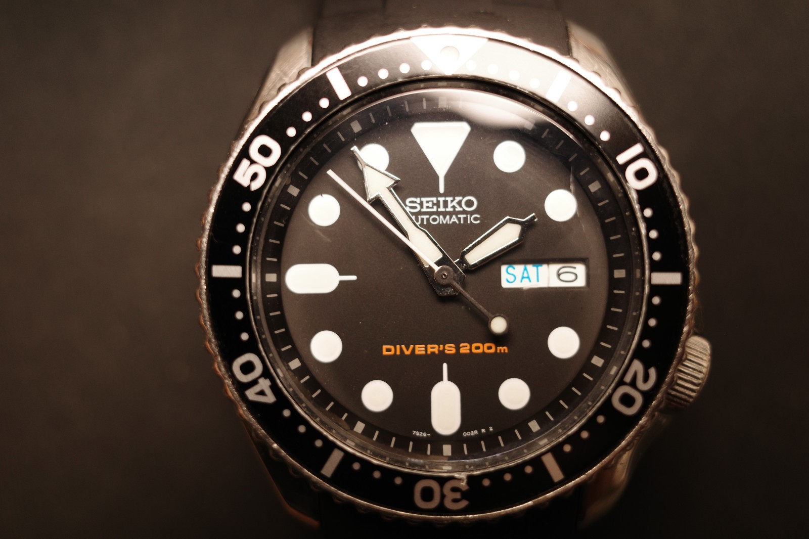精工男士腕表黑色腕表-SKX007-