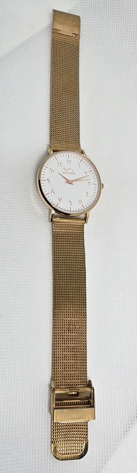 Unisex North Accent Classic Arabic Numerals Rose Gold Mesh Band Watch 13