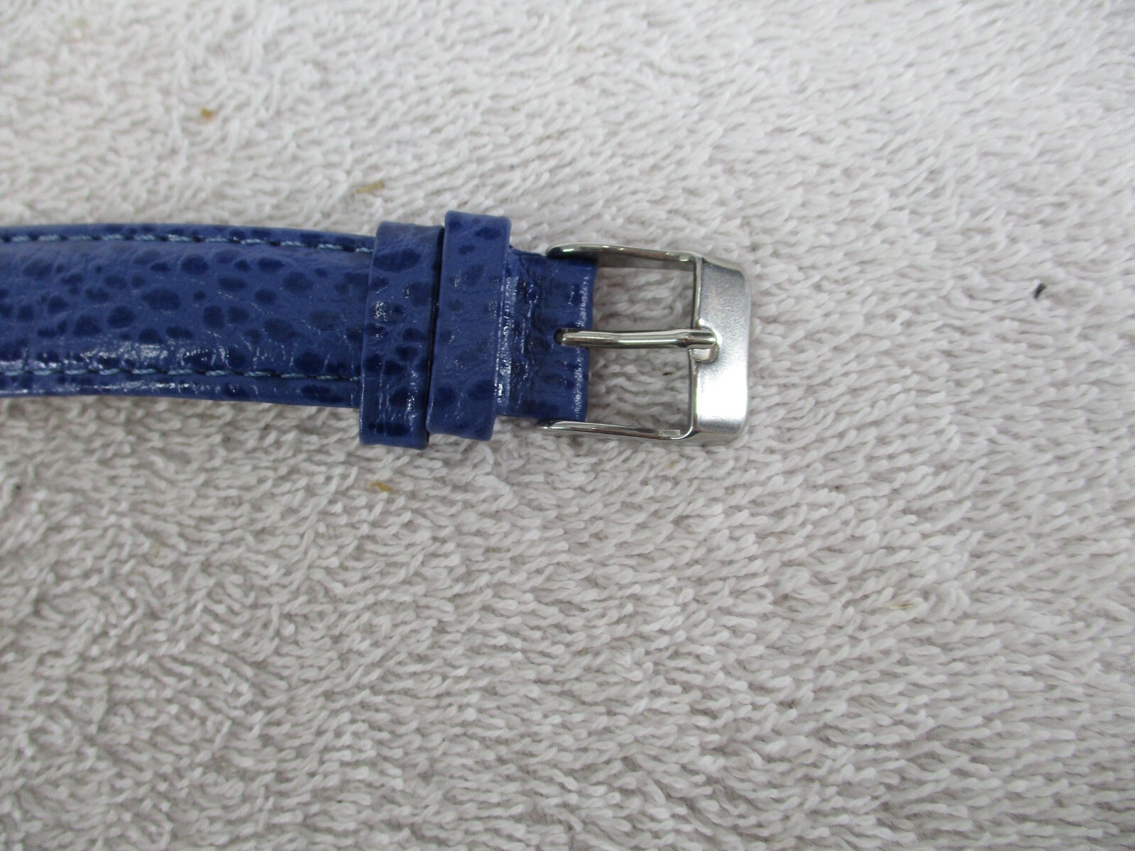 Wristwatch Quartz Genuine Leather Strap Stainless Steel Back Japan Movt Blue