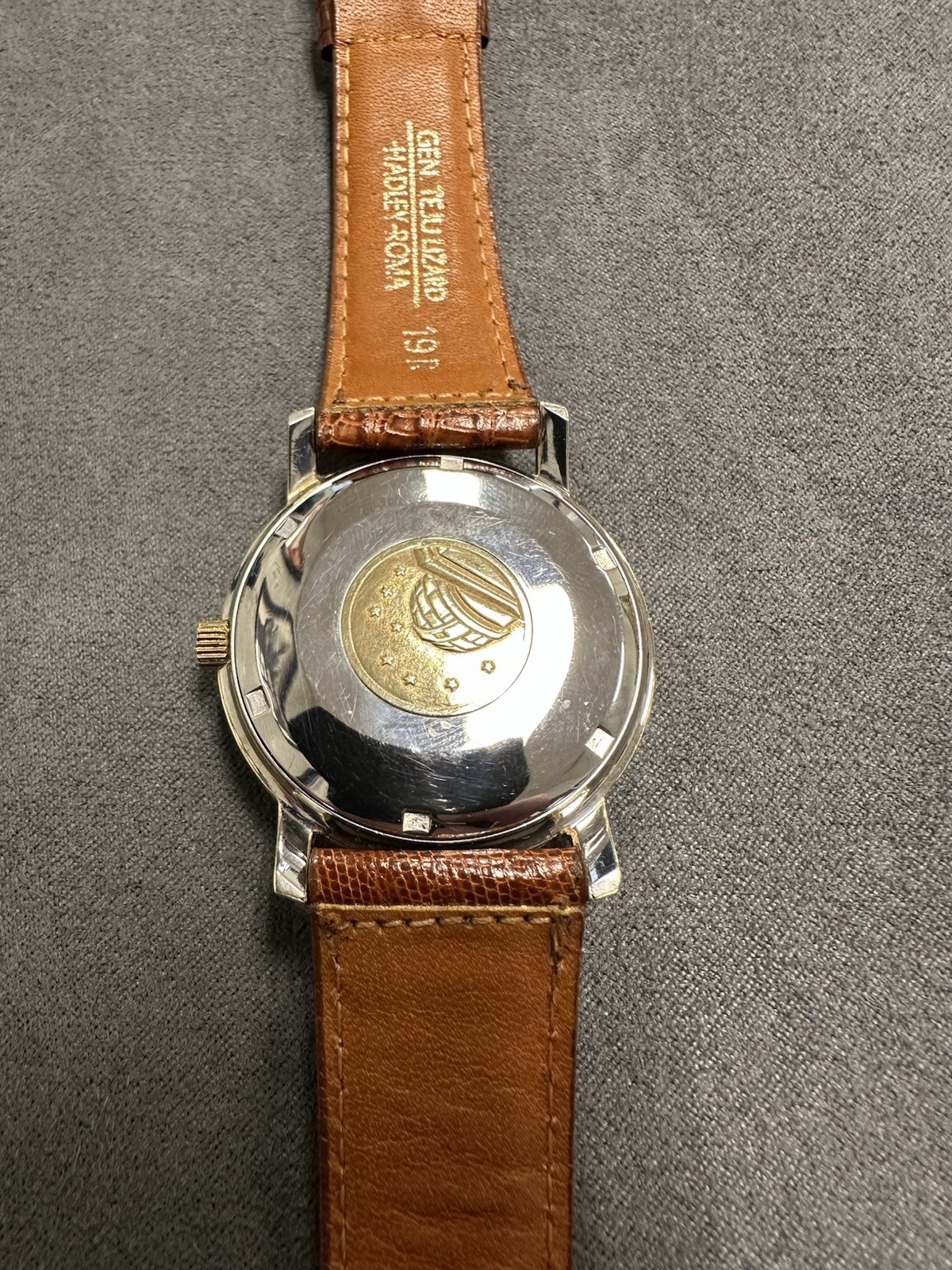Omega Constellation 168.010 Quick Set Gold Capped Leather Band Men’s Watch