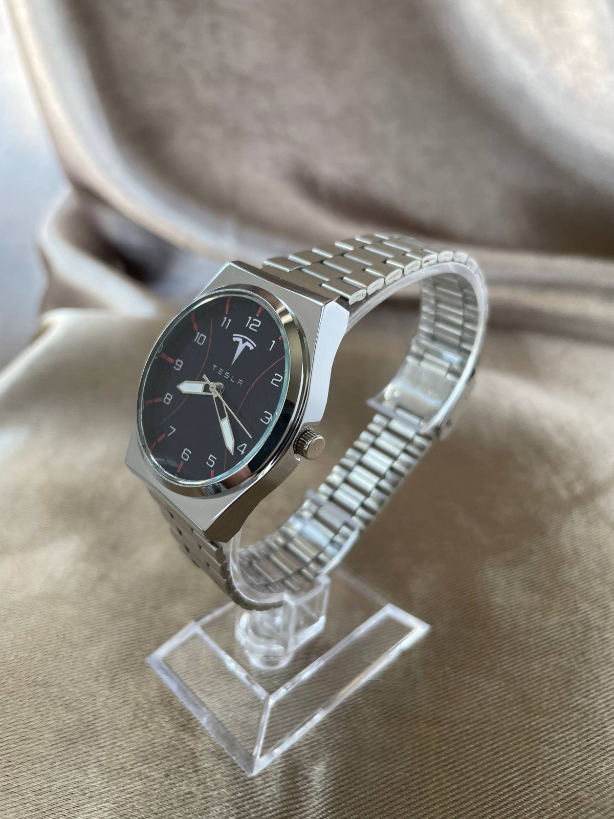 Tesla, handmade watch, quartz movement, Tesla