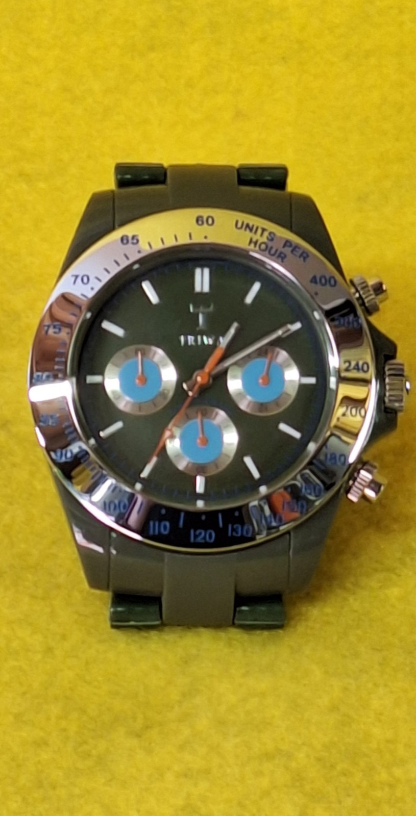 Triwa Karelen Chrono Green Unisex Adults fashionable Wristwatch From Sweden