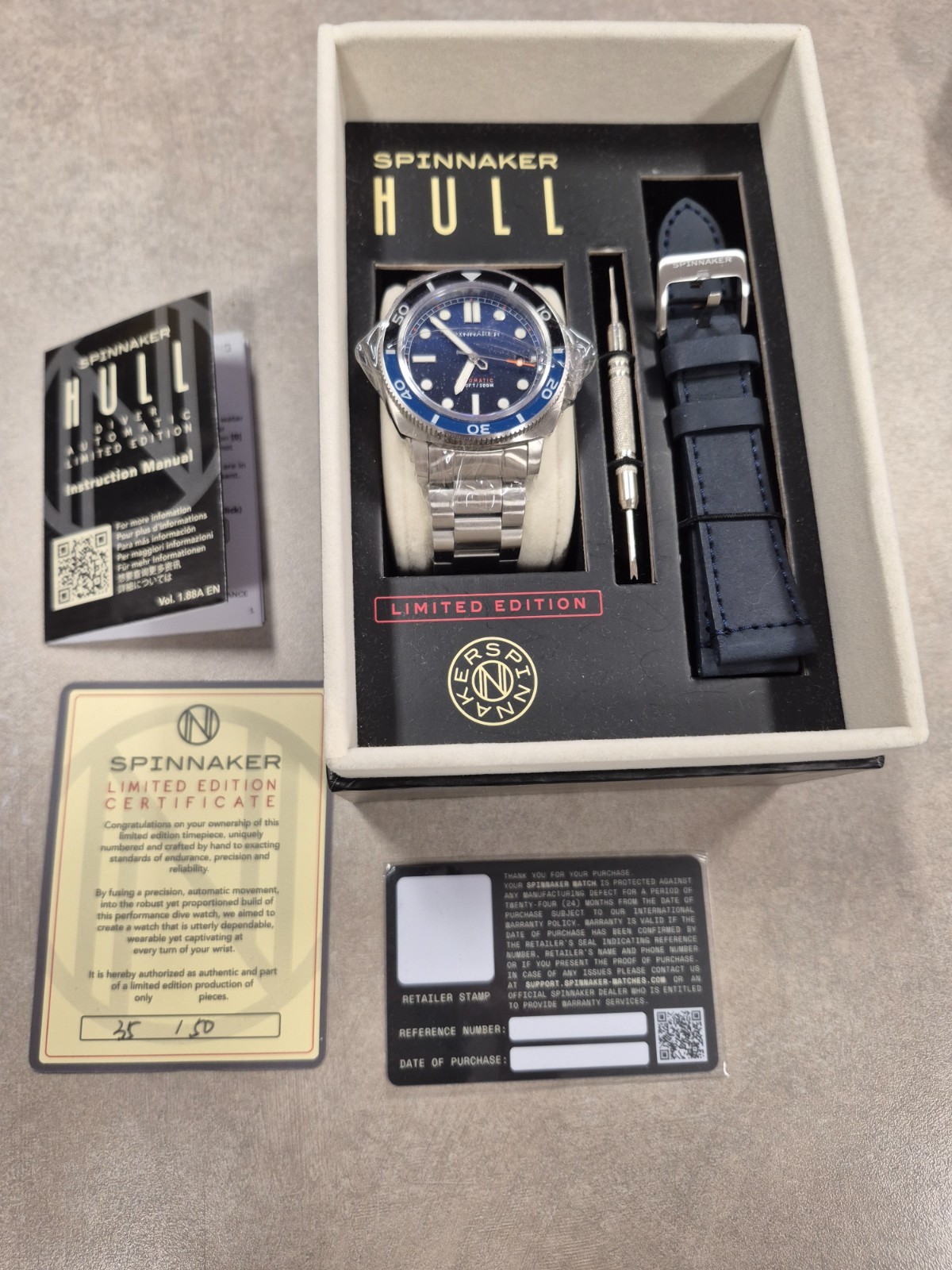 spinnaker hull diver automatic limited edition