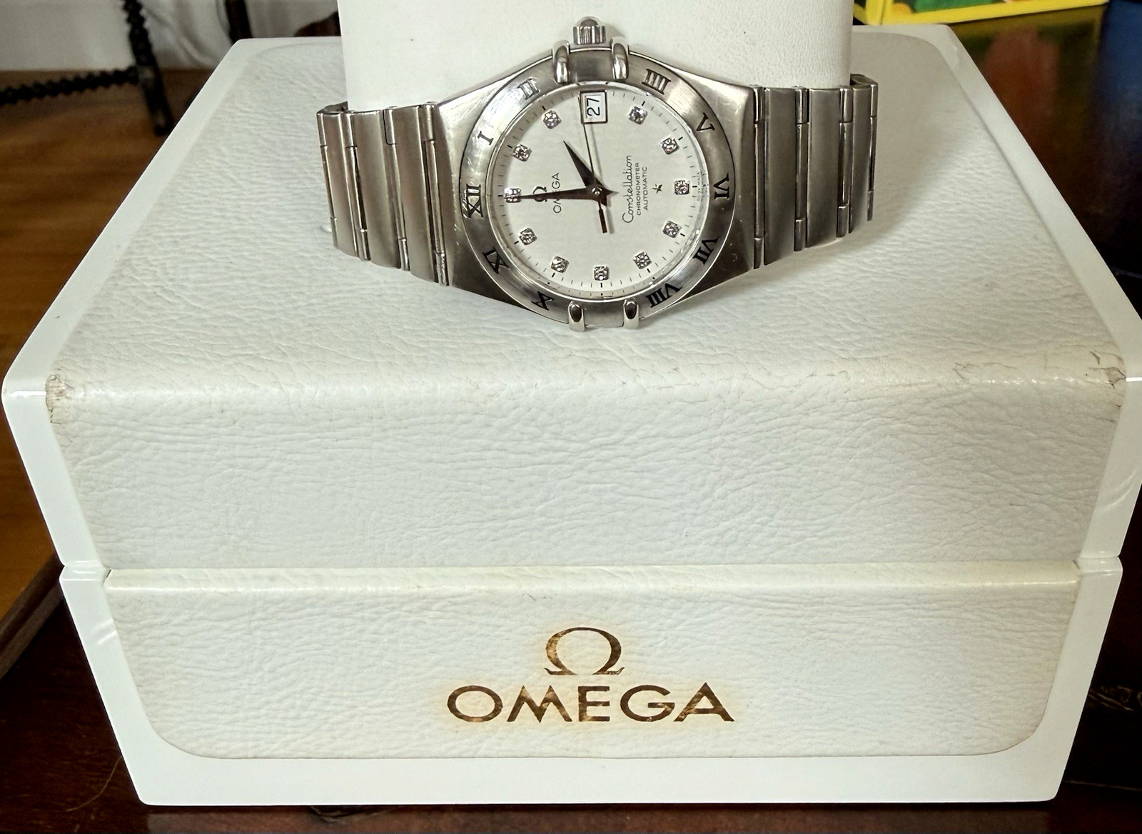OMEGA CONSTELLATION 50th ANNIVERSARY AUTOMATIC DIAMOND DIAL 35.5mm 1504.35 – BOX