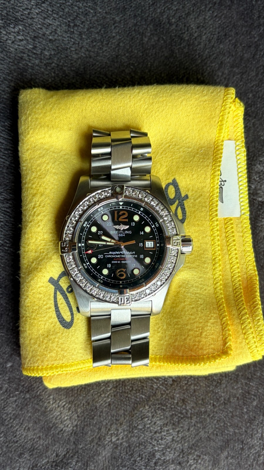 Breitling Superocean Steelfish A17390 44mm Automatic 40 Diamond Bezel Box