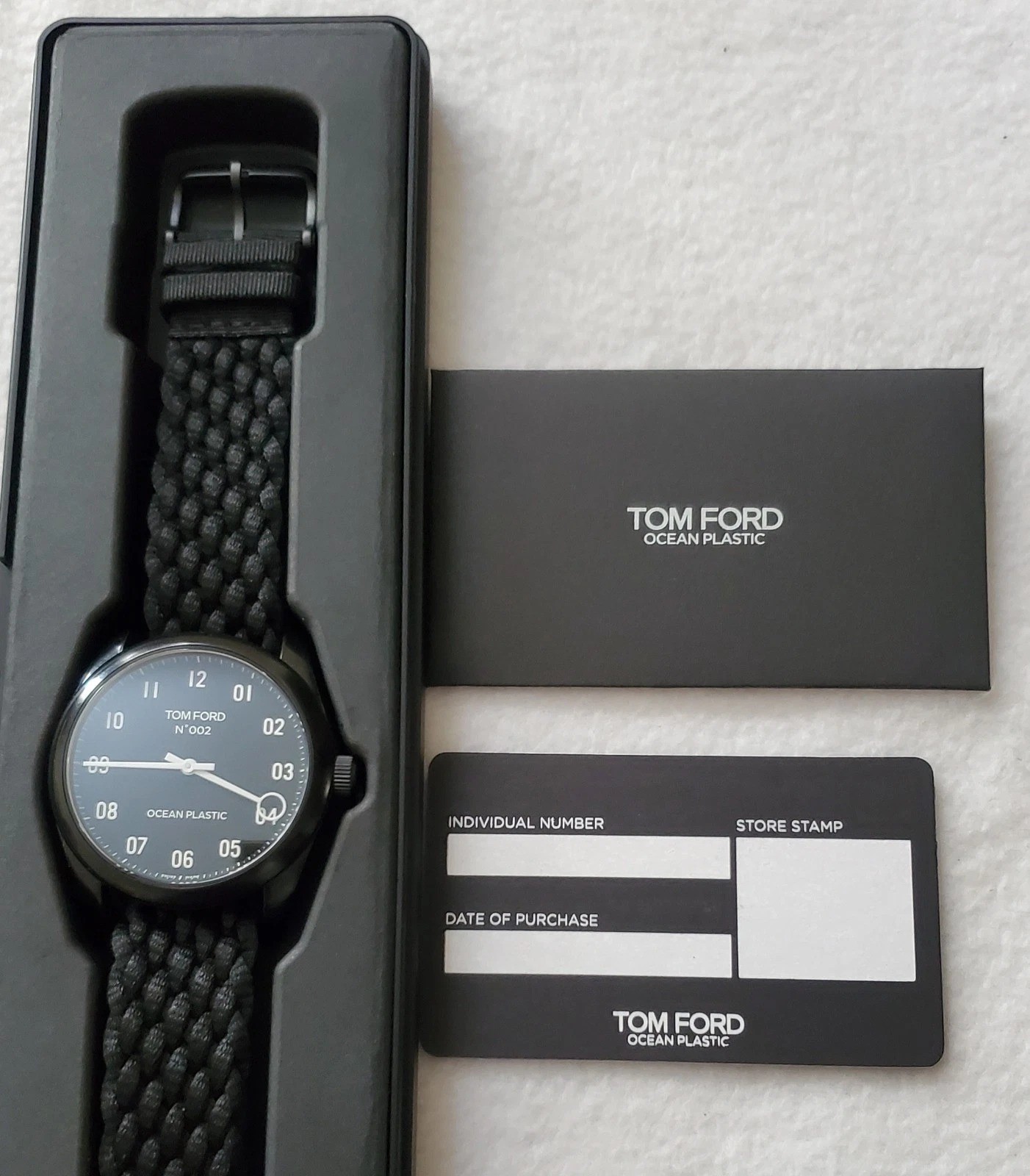 TOM FORD N 002 Ocean Plastic Watch – Black Band