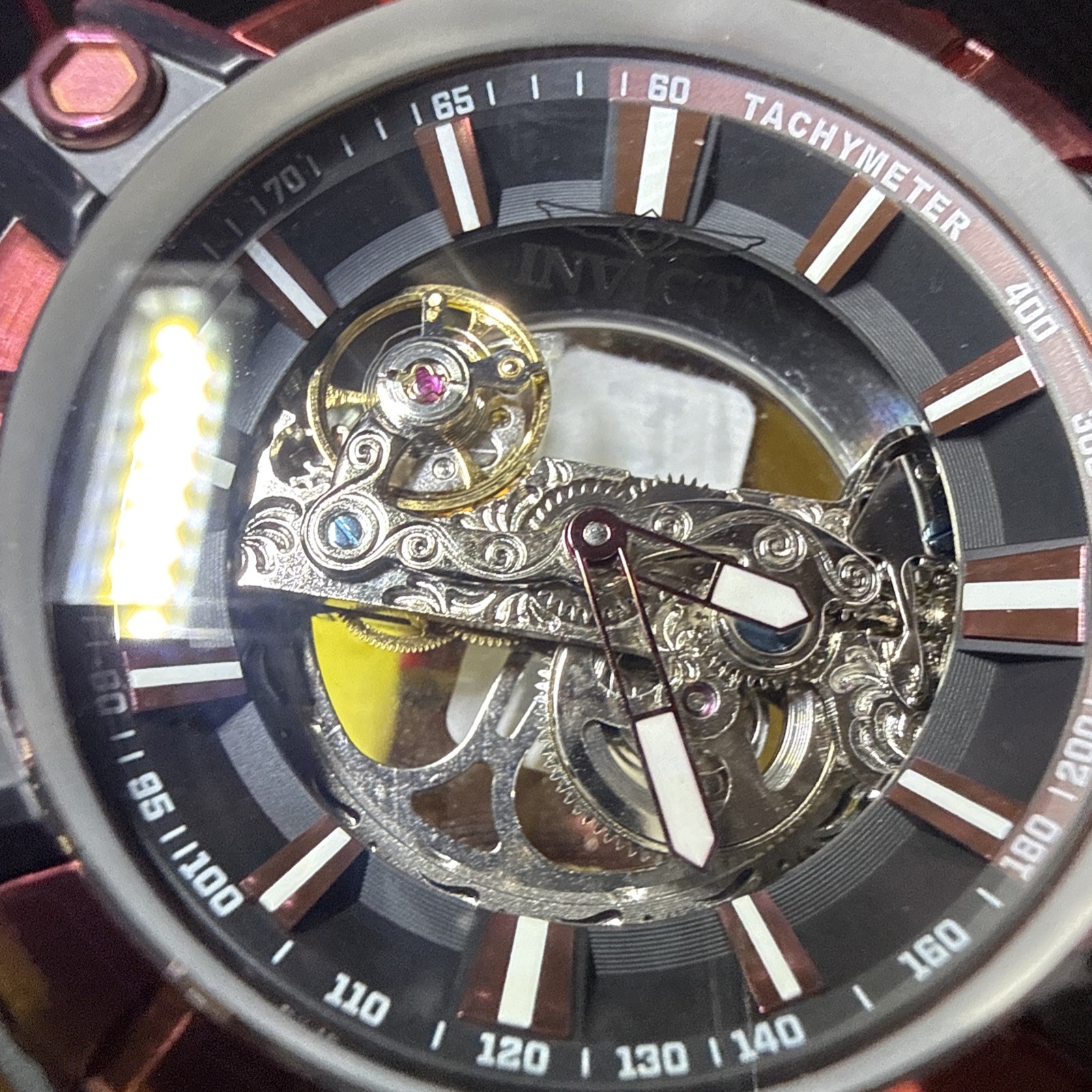 Invicta Bolt Phantom Automatic Men’s Watch – 52mm, Burgundy (50783)