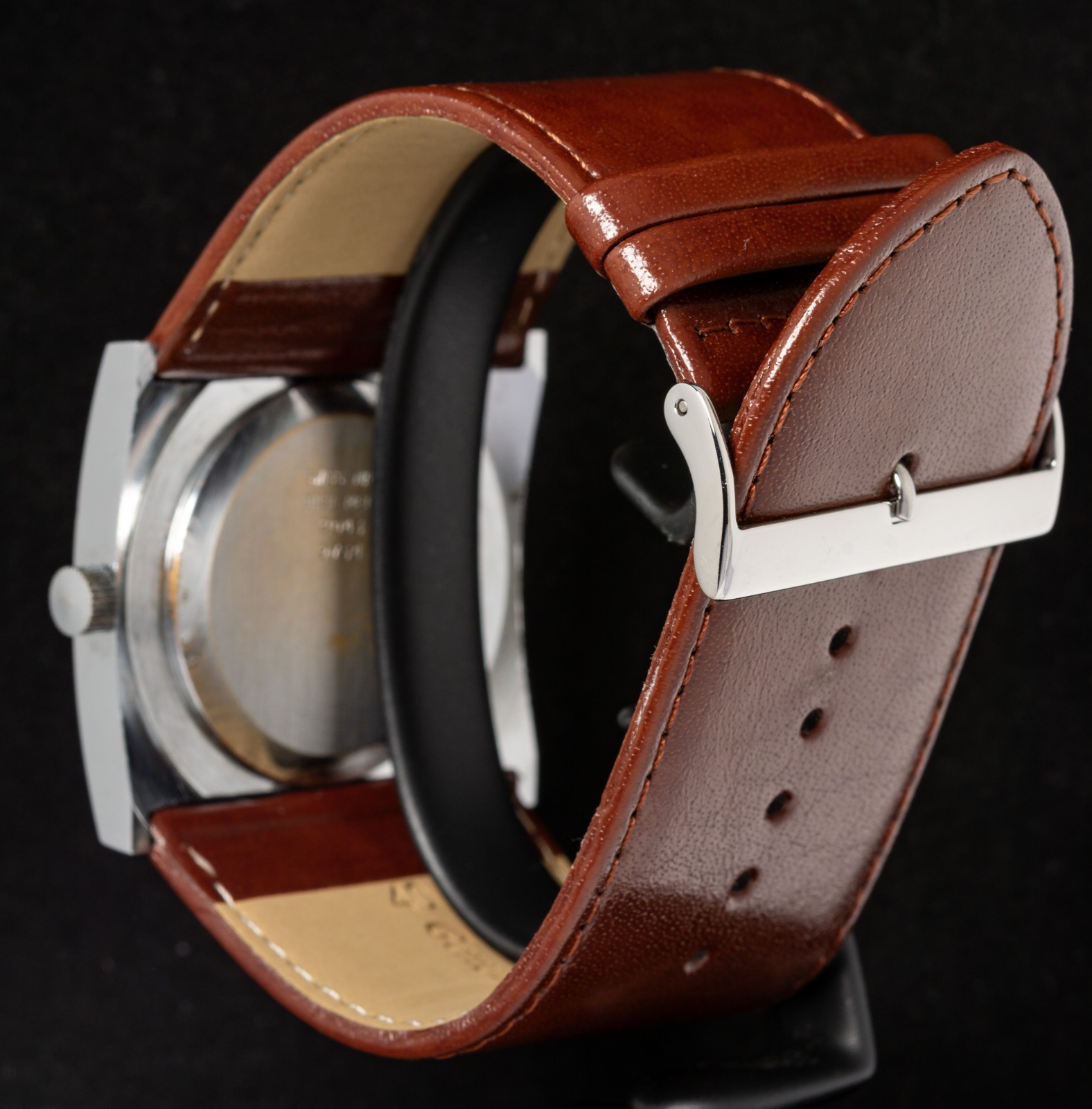 Visorama Jump Hour Space Age Brushed Men’s Hand-Wind Vintage Watch — Working