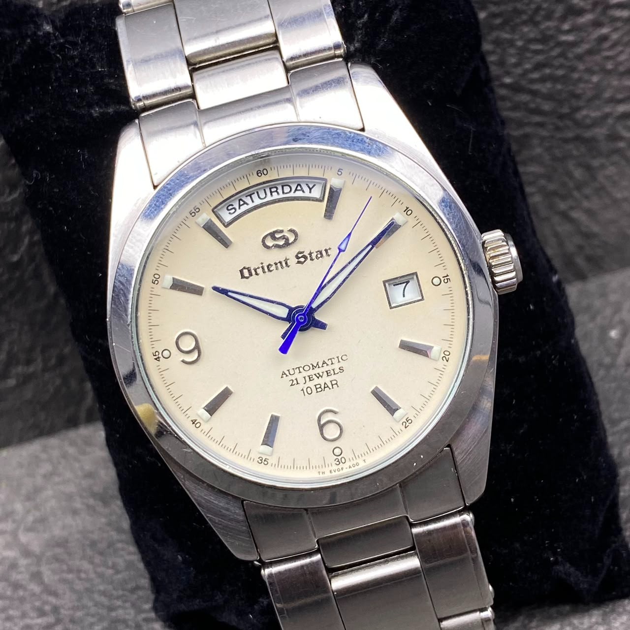 Rare ORIENT STAR President Automatic EV0F-C0 White Dial Men’s Watch Vintage