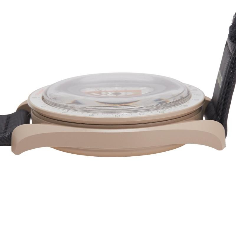 OMEGAｘSwatch “Mission to Jupiter” SO33C100 Bioceramic Quartz Round Beige M